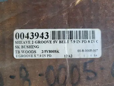 NEW TB WOOD'S 5V8.0X2-SK