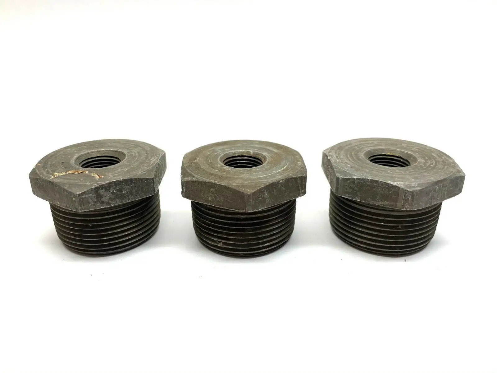 Hex Head Pipe Reducer Bushing Steel 1-1/4" NPT Male  x 3/8" NPT Female LOT OF 3 - New Other