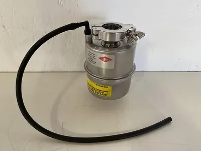 USED VIRTIS VACUUM PUMP EXHAUST FILTER 15PSI @ 400°F KF25 VACUUM FITTING SIZE