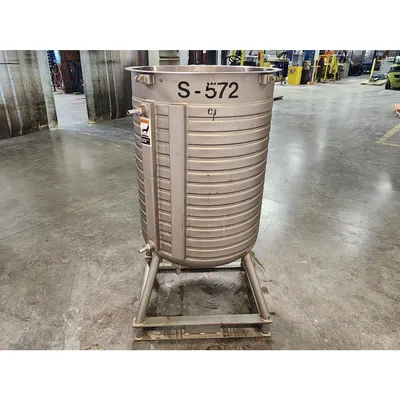 Used 100 Gallon Walker Jacketed 316Stainless Steel Vertical Portable Tank Kettle