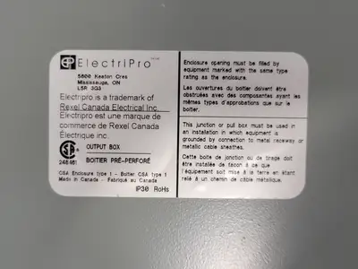 Used ELECTRIPRO _UNKNOWN_ Misc Electrical & Power Parts British Columbia CA | Lenmark #254234