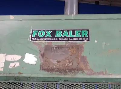 30" X 60" FOX VERTICAL HYDRAULIC CARDBOARD BALER: YOBRO #24940