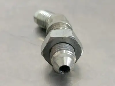 45 Deg Elbow Adapter Bulkhead M-04 JIC X M-04 JIC 1/4" x 1/4" (Bag of 10)