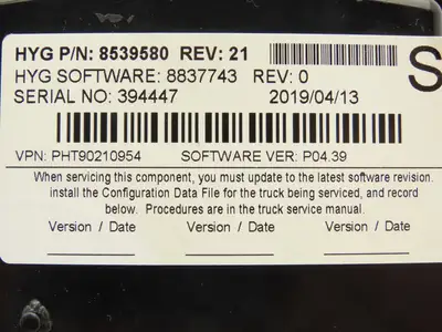 Hyster 8539580 Forklift Display Controller Module W/Key Off E100XN READ