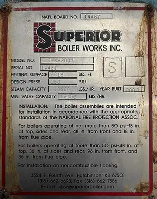 USED 2000 SUPERIOR 4-X-2007
