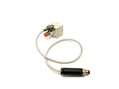 ISE30A-N7H-B | SMC  Digital Pressure Switch w/ Cable 4-Pin M8 Connector 12-24VDC - Used