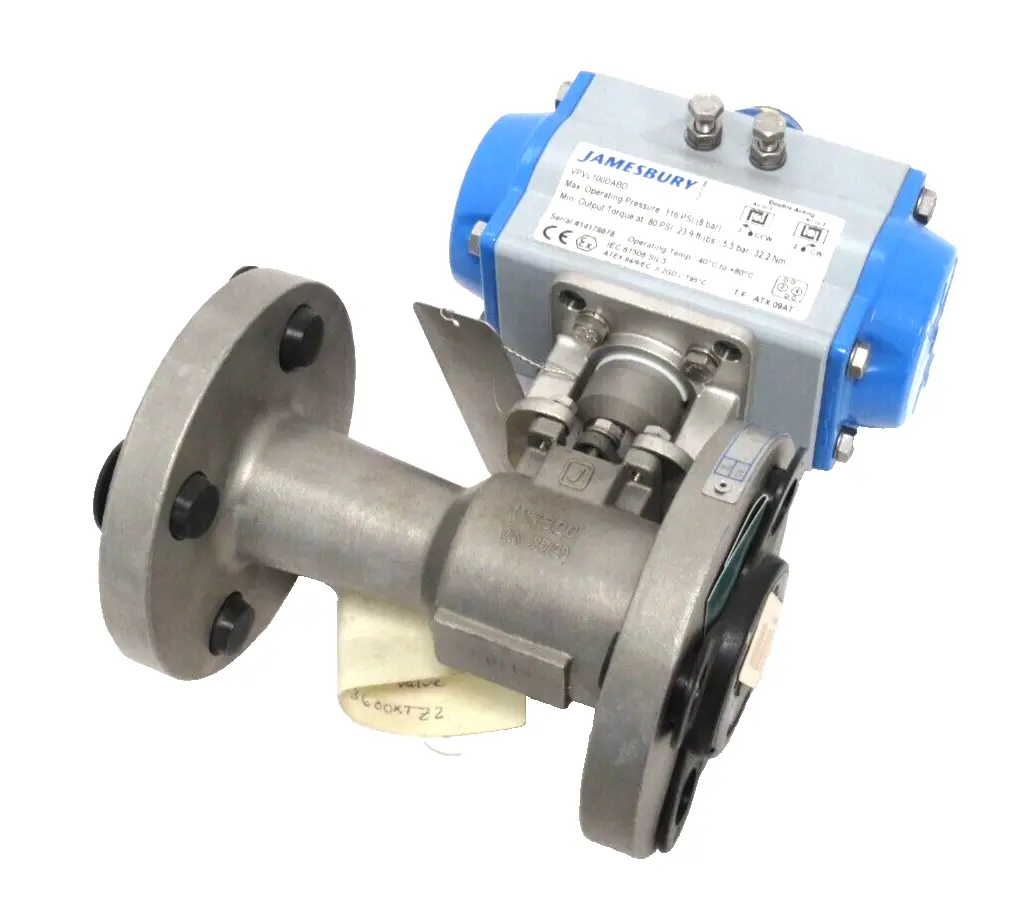 NEW JAMESBURY 7300313600XTZ2 PNEUMATIC BALL VALVE ACTUATOR 1" VPVL100DABD