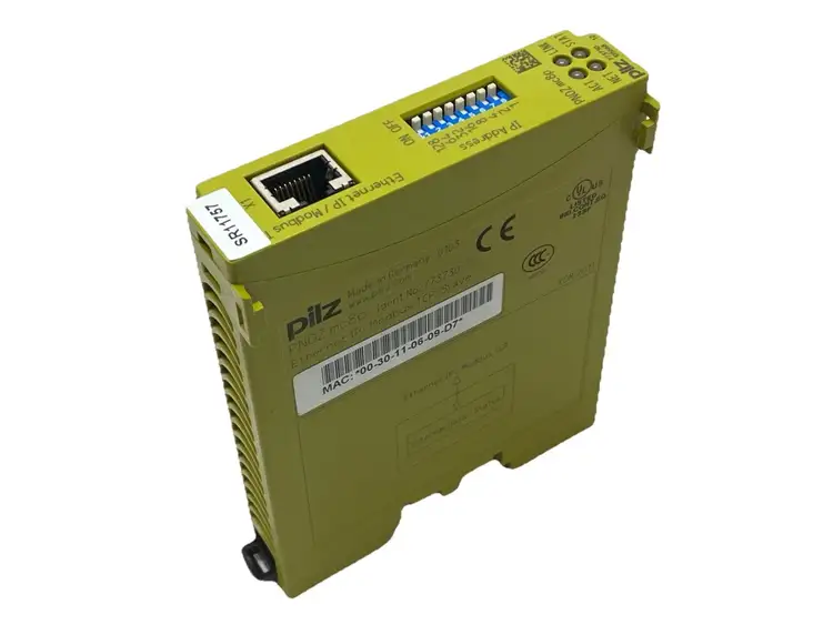 Used PILZ ETHERNET IP / MODBUS TCP COMMUNICATION MODULE 773730 PLC Ethernet Equipment | Maverick Industrial Sales #1099881