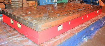 T-Slotted Floor Plate 78 x 169.5" Cast Iron