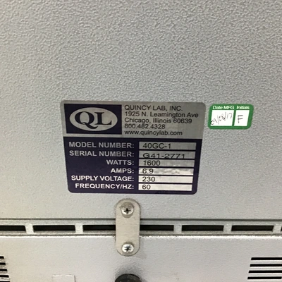 Quincy Lab 40GC-1 Laboratory Oven