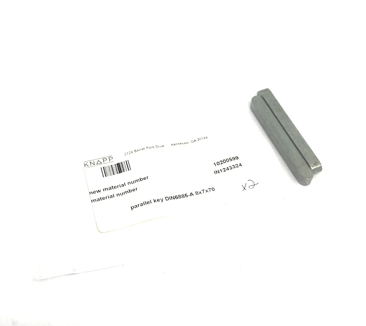 New | in-Stock Knapp Parallel Shaft Key DIN 6885 Form A 8x7x70 2-PACK Misc Fasteners Michigan US | Maverick Industrial Sales #1401217
