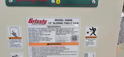 USED 2024 GRIZZLY G0699