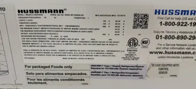 1-0649 Hussmann Hybrid Cooler 12 Door Run