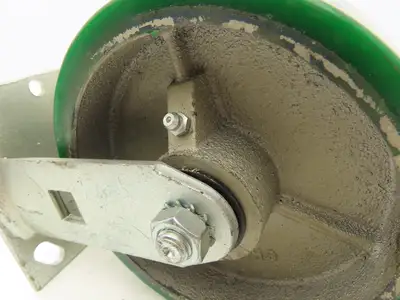 PEMCO E-6 Caster W/6" Heavy Duty Poly Covered Wheel Greaseable Bearings Lot of 2