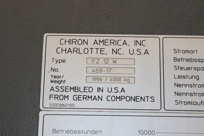 USED 1996 CHIRON FZ-12-W/FZ18