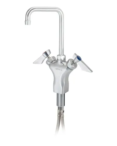 Krowne DX-601 Deck Mount Faucet w/ 6" Double Bend Gooseneck Spout - Single Hole
