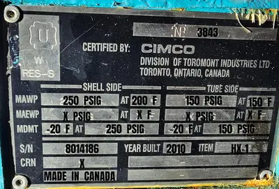 USED 2010 TOROMONT CIMCO C6-W08AHE