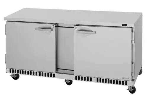Turbo Air PUR-72-FB-N 70 5/8" W Undercounter Refrigerator w/ (2) Section & (2) Doors, 115v