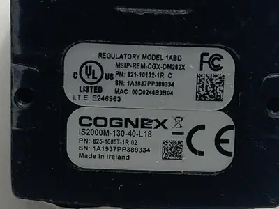 825-10807-1R 02, IS2000M-130-40-L18 | Cognex IS2000M-130-40-L18 In-Sight 2000 Vision Sensor 825-10807-1R 02 - Used