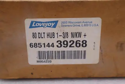 Lovejoy 80 DLT HUB 1-3/8 N/KW 68514439268 M954220 New Open Box Stock #3569
