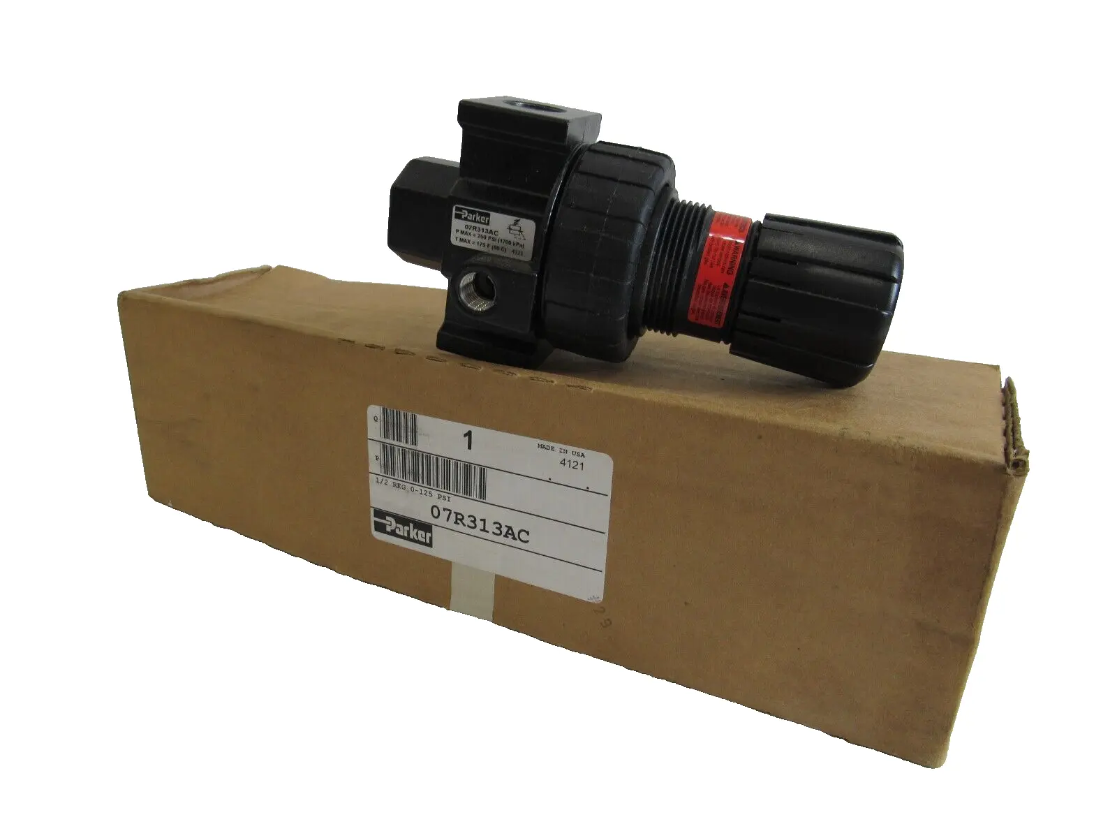 NEW PARKER 07R313AC PNEUMATIC REGULATOR 1/2" 0-125 PSI