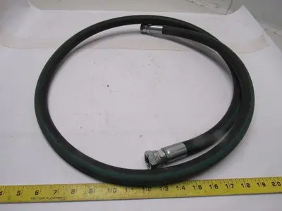 Kuri Tec A4143S Medium Pressure 1/2" ID Paint Fluid Transfer Hose 6' W/Fittings