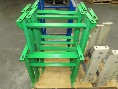 18-1/2"W Conveyor Leg Stationary Floor Support GREEN 19-1/4" to 31"H