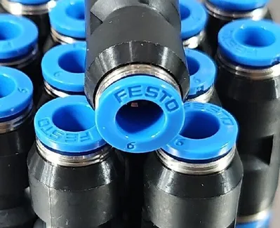 Festo Quick Connect 8x6 Straight Through Connectors - Lot of 13 Loc 6D-10