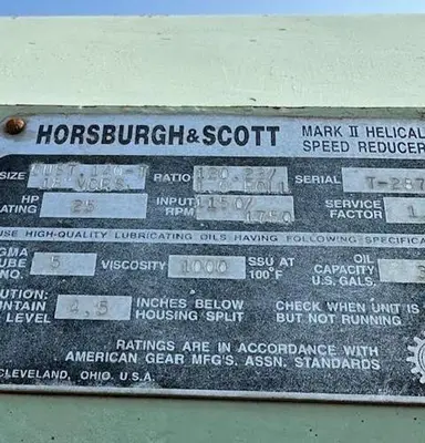 Used HORSBURGH & SCOTT MARK II HELICAL SPEED REDUCER Speed Reducers | Surplus Asset Holdings #1204448