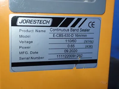 Used JORESTECH ECBS630D Sealers Ohio US | HGR 24 #750835