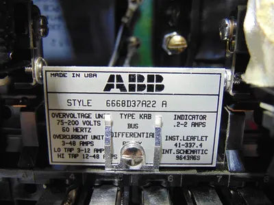 ABB 6668D37A22 A Type KAB Bus Differential Relay Module Used