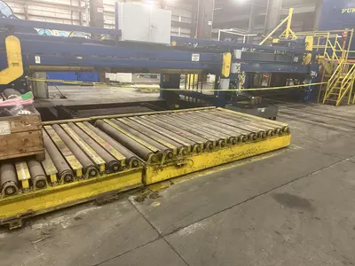 400 TON FUKUI BLANKING PRESS. 72" X .128" X 70,000 LB SERVO FEEDLINE STOCK #  0956723