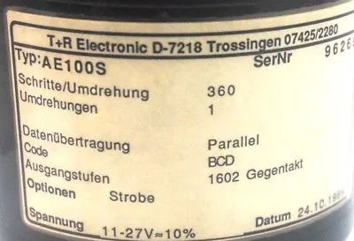 USED T & R ELECTRONIC AE100S ENCODER MODULE