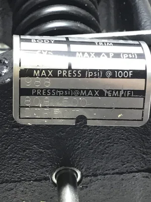 Jordan 80 Temperature Regulator 1-1/4 Size 120-185 Range 988PSI Max Press at 100°F