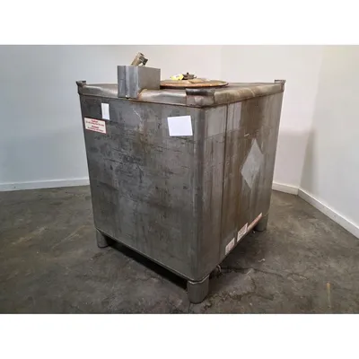 Used 395 Gal Stainless Steel Portable Liquid Tote Bin