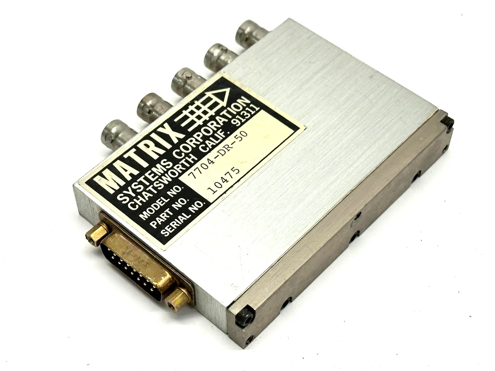 7704-DR-50 | Matrix Systems  Coaxial Relay Module 7000 Series Options DR 50 - Used