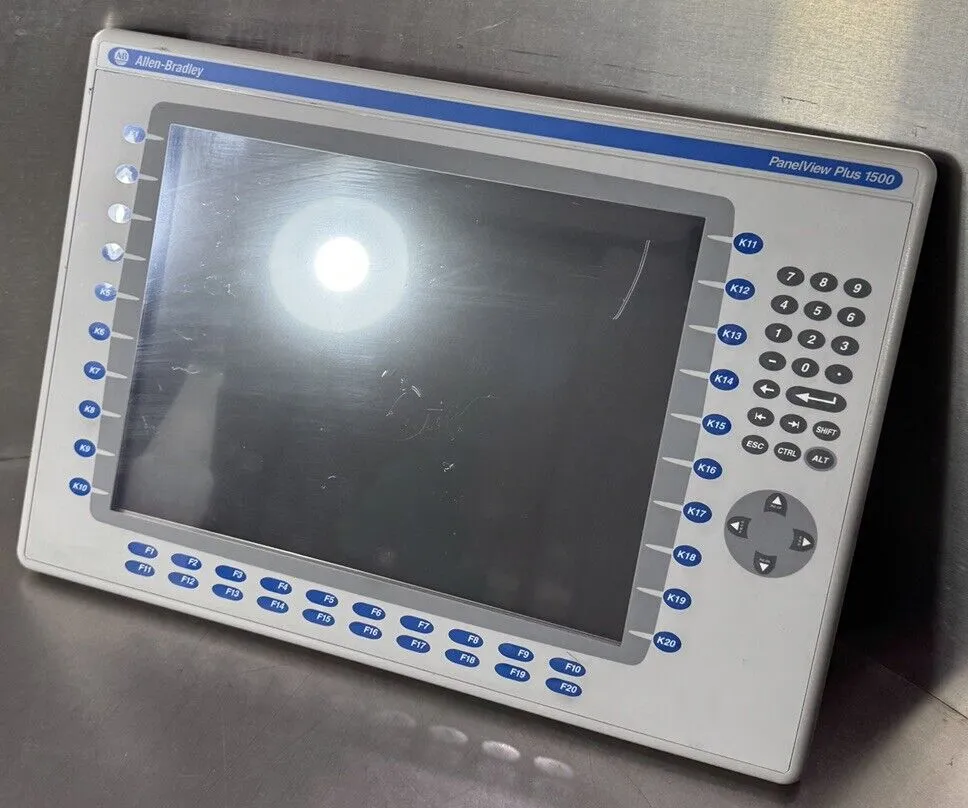 Allen-Bradley 2711P-B15C4D2 Panelview Plus 1500 w/ 2711P-RP2 Logic Module @2.5.5