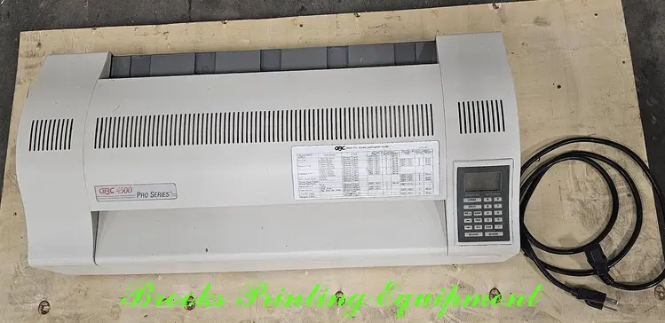 Used GBC 4500 Laminators North Carolina US | BROOKS PRINTING EQUIPMENT #393402