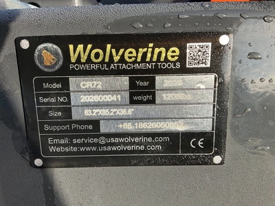 Used WOLVERINE CR72 POWER RAKE SKID STEER ATTACHMENT Power Rakes Michigan US | Miedema Asset Management Group #1768765