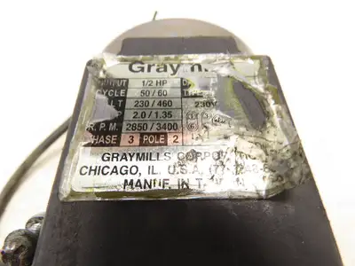 Graymills Vertical Immersion Coolant Pump 1/2HP 230/460V 3400 RPM