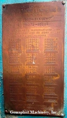 20″ x 22″ McNeil Press, Item # 1907