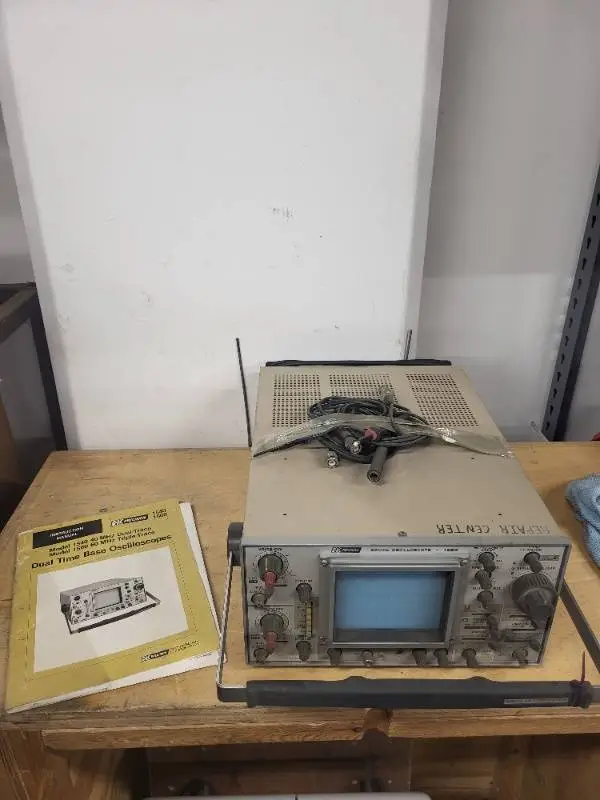 BK Precision Model 1560 60MHz Dual Time Base Oscilloscope with Manual and Probes