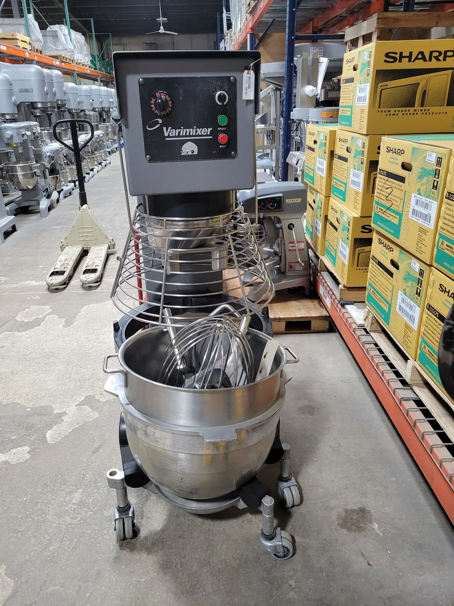 Used Varimixer W80 Heavy Duty Variable Speed Floor Mixer, W/ 4 Attachments
