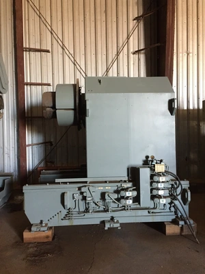 75,000 lb SESCO Twin Mandrel Un-coiler; 84" wide. Mfg. 1982