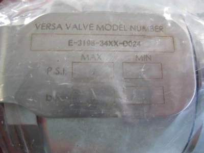 NEW Versa Valves E-3198-34XX-D024