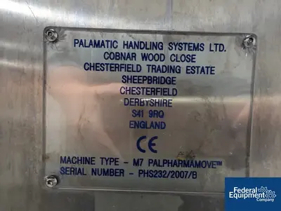 USED Palamatic Palamatic Drum Lift/ Dumper, Model M7 Palpharmamove