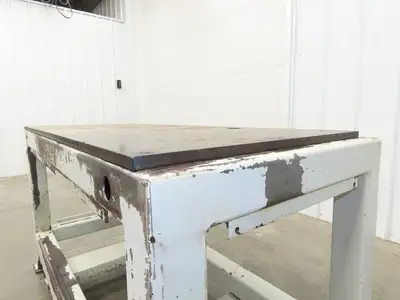 5/8" Steel Top Machine Base Welding Table Work Bench 51-3/4 x 22-1/2" Top 30" H
