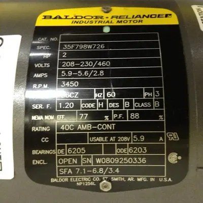 USED BALDOR MOTOR196