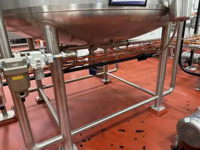 2022 JBT A&B Process Systems Stainless Steel Jacketed Tank with Mixer — MAWP 14.9 PSI @ 200°F — S/N 2106760303C