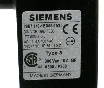 NEW SIEMENS 3SE7-140-1BD00-0AS0 EMERGENCY STOP PULL WIRE 3SE71401BD000AS0